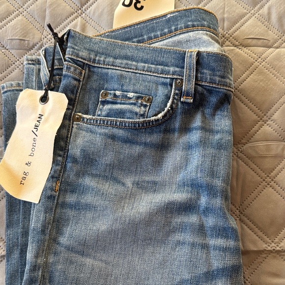 rag & bone JEAN Tomboy Jeans in Medium Blue Denim - Picture 6 of 7